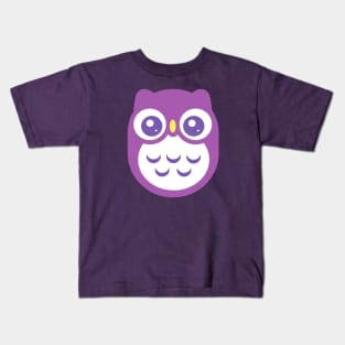 Purple Violet Cute baby Owl Kids T-Shirt